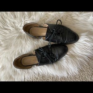 Topshop black crocs flats size 7 (37)